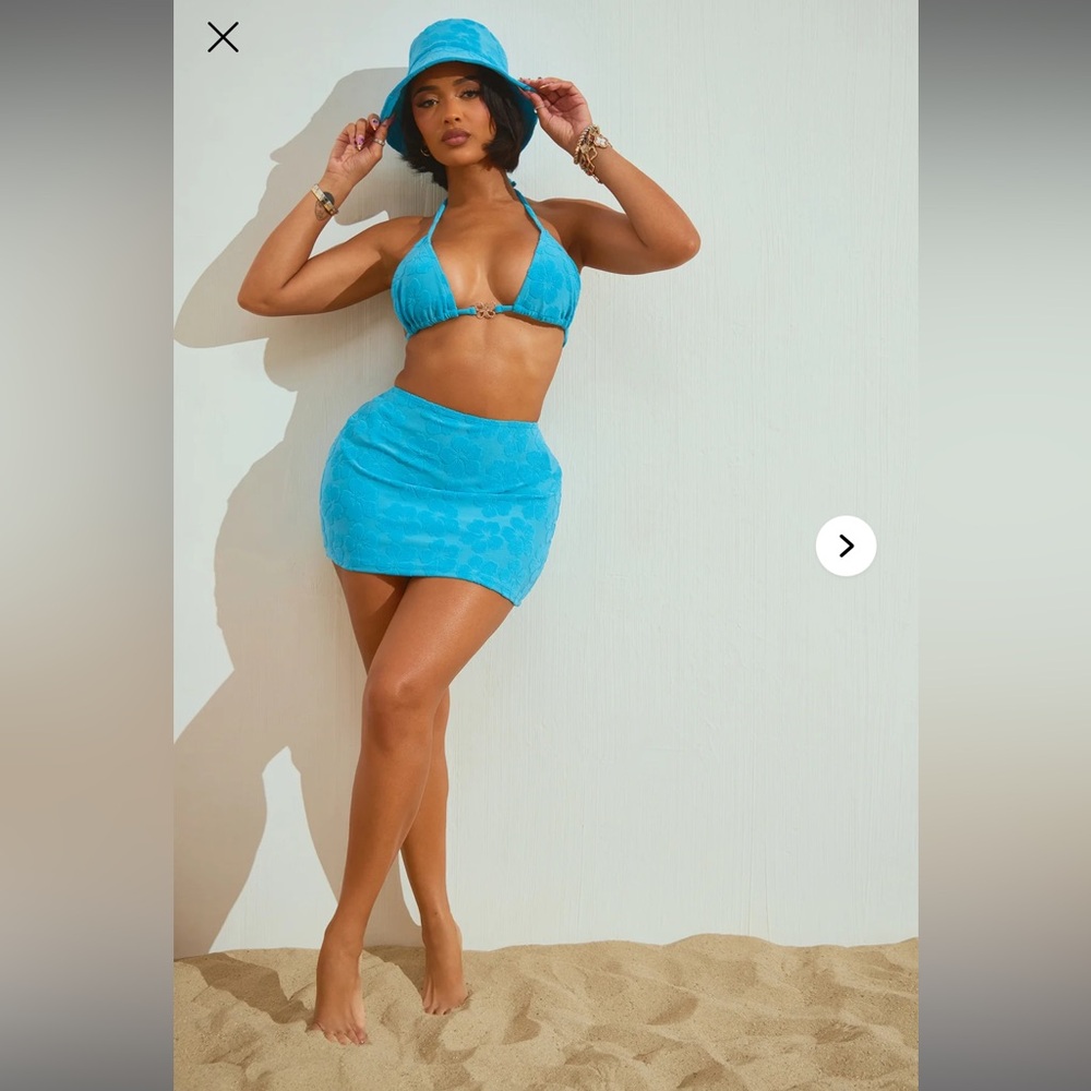 Fashion Nova Royal Blue 4 Piece Bikini Set